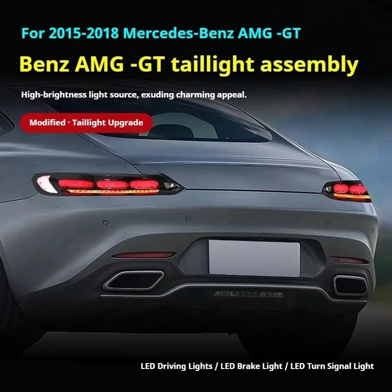 FT Car Lights for  -GT LED Taillights 2015-2018 LED Tail Lamp Dynamic Turn Signal Light Car Taillights Assembly